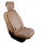 Front seat covers for your Peugeot 2008 from 2008 2er Set Wabendesign beige