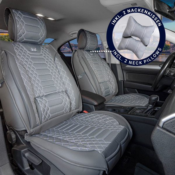 Kompatibel mit Suzuki Jimny Universal Silber Sitzbezüge Sitzbezug