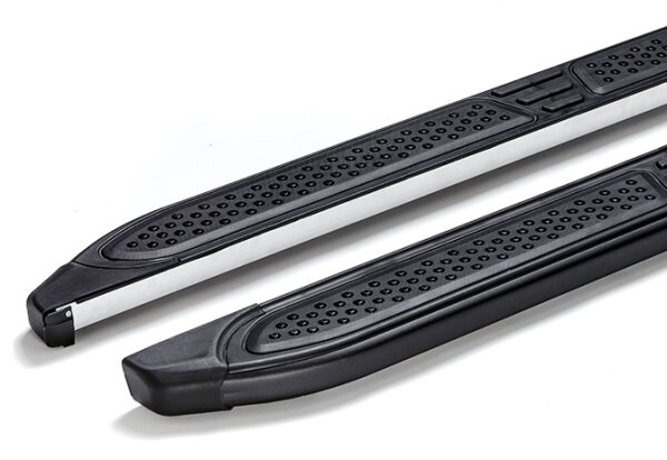 Running Boards suitable for Fiat Fullback from 2016 Ares black with T&Uuml;V