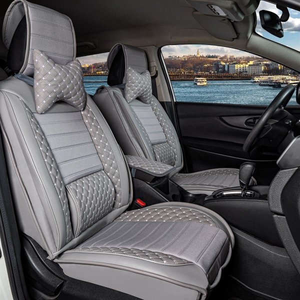2/5x Luxus Leder Auto Sitzbezüge vorne hinten Sitzbezug für Mercedes-Benz