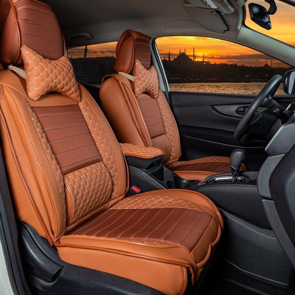 OTOCKI Autositzbezüge für Mercedes Benz GL GlE GLA GLC GLK 5-Sitze, PU  Leder Sitzbezug Wasserdicht Gemütlich Vorne und Hinten Sitzauflage