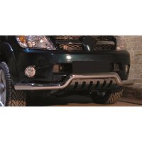 Bullbar low with plate suitable for Toyota Hilux years 2005-2011-2015
