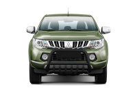 Bullbar with grill in black for Mitsubishi L200 from...