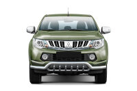 Bullbar low with grille suitable for Mitsubishi L200 years 2015-2019