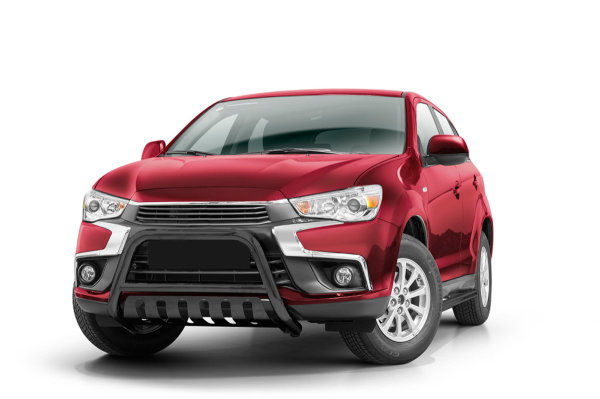 Bullbar with plate black suitable for Mitsubishi ASX years 2017-2019