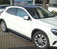 Trittbretter passend f&uuml;r Mercedes-Benz GLA ab 2013 Olympus Schwarz Sonderpreis