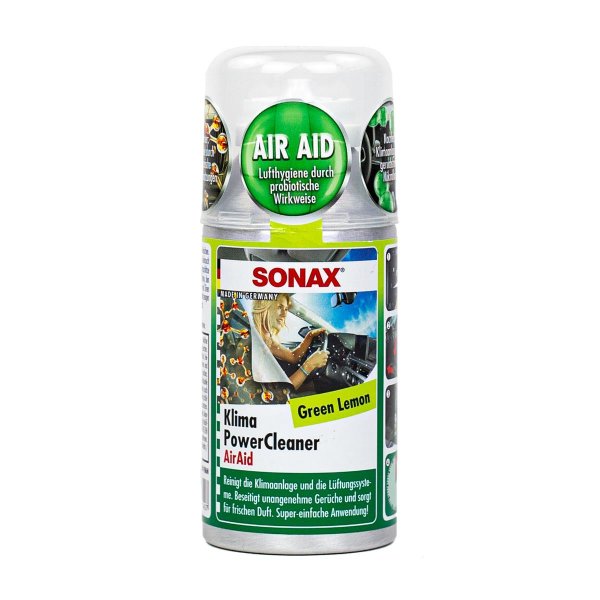 SONAX KlimaPowerCleaner antibacterial Green Lemon Tdisplay Air conditioning cleaner -disinfector