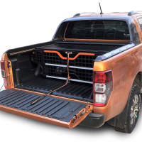 Tonneau cover Ford Ranger Wildtrak Double Cap 2012-2022 Black Set with partition wall and central locking system