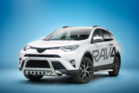 Bullbar with plate suitable for Toyota RAV4 years 2015-2018