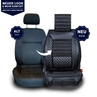 Seat covers Citroen Picaso from 2009-2017 in black and white colour