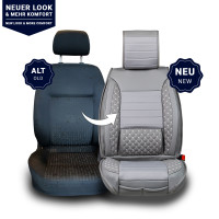 Seat covers Fiat Doblo from 2001 in grey colour