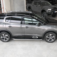 Running Boards suitable for Citroen C5 Aircross from 2018 Ares chrome with T&Uuml;V