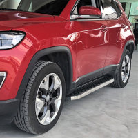 Running Boards suitable for Jeep Compass from 2016 Hitit chrome with T&Uuml;V
