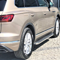 Running Boards suitable for VW Touareg from 2018 Ares chrome with T&Uuml;V