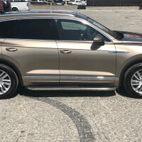 Running Boards suitable for VW Touareg from 2018 Ares chrome with T&Uuml;V