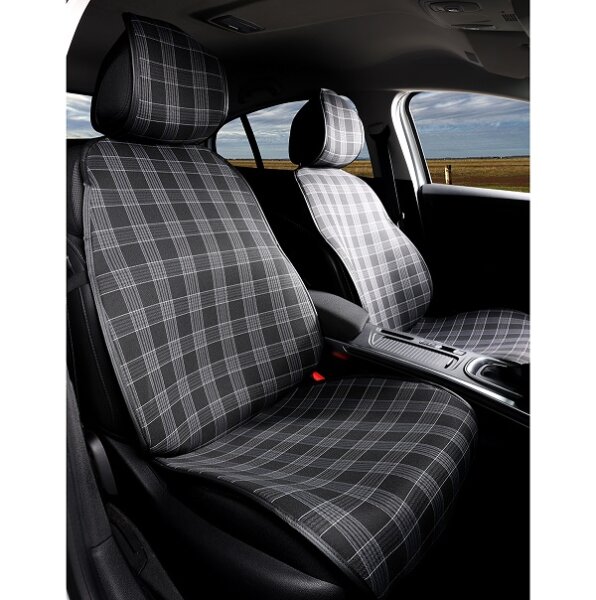 Sitzauflagen passend f&uuml;r Citroen C3 Picasso Bj. 2009-2017 in Schwarz 2er Set Kansas