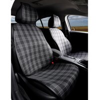 Sitzauflagen passend f&uuml;r Citroen C3 Picasso Bj. 2009-2017 in Schwarz 2er Set Kansas
