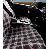 Germansell Sitzauflagen kompatibel mit Citroen C3 Picasso Bj. 2009-2017 in Schwarz/Rot 2er Set Kansas