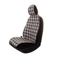 Germansell Sitzauflagen kompatibel mit Citroen C3 Picasso Bj. 2009-2017 in Schwarz/Wei&szlig; 2er Set Kansas