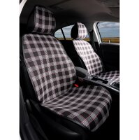 Sitzauflagen passend f&uuml;r Citroen C4 Cactus ab 2014 in Schwarz/Rot 2er Set Kansas