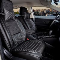 Seat covers Ford Ranger from 2008 in black and white colour