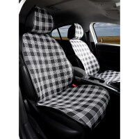 Sitzauflagen passend f&uuml;r Citroen C4 Cactus ab 2014 in Schwarz/Wei&szlig; 2er Set Kansas