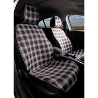 Seat covers suitable for Toyota Aygo since 2005 in Black/Red Set of 2 Kansas