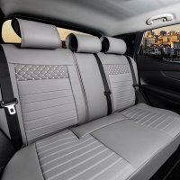 Sitzbez&uuml;ge passend f&uuml;r Land Rover Range Rover Evoque ab 2011 in Grau Set Paris