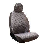 Sitzauflagen passend f&uuml;r Toyota Aygo ab Bj. 2005 in Dunkelgrau 2er Set Minnesota