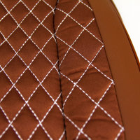 Front seat covers suitable for Audi Q7 from 2007 in color cinnamon Set of 2 Checkered mix