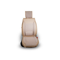 Front seat covers suitable for BMW X3 from 2003 in color Gray Set of 2 Check design