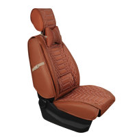 Front seat covers suitable for BMW X6 from 2008 in color cinnamon Set of 2 Checkered mix