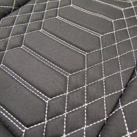 Front seat covers suitable for BMW X6 from 2008 in color dark Gray Set of 2 Checkered mix