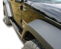 Side bars black HSP fitting Jeep Wrangler JK 2007-2017 2-door