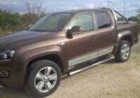 Schwellerrohre Edelstahl HSP passend f&uuml;r VW Amarok 2010-2020 Doppelkabine