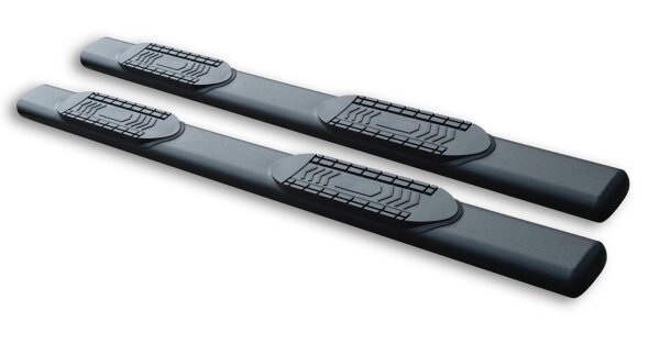 Side bars 6" black textured HSP fitting Dodge Ram Crew Cab 2019-