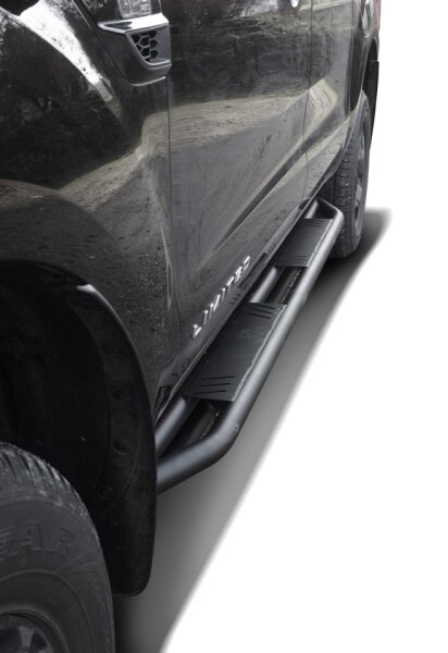Black Stealth side bars fitting VW Amarok 2023-