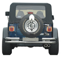 Doppelrohr-rear bumper stainless steel HSP fitting Jeep Wrangler