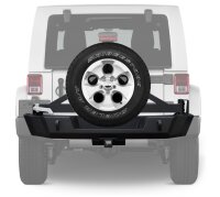 Rear bumper black HSP fitting Jeep Wrangler JK + spare...