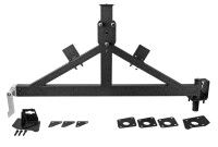 Rear bumper black HSP fitting Jeep Wrangler JK + spare wheel carrier