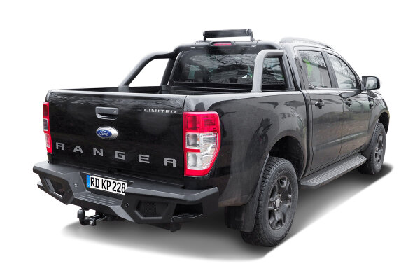 Hecksto&szlig;stange schwarz HSP passend f&uuml;r Ford Ranger 2012-2022 mit AHK