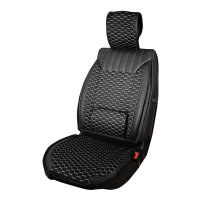 Front seat covers suitable for Dacia Duster from 2010 in color Black Red Set of 2 Honeycomb design