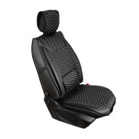 Front seat covers suitable for Dacia Duster from 2010 in color Black Red Set of 2 Honeycomb design