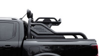 HSP Ladekantenabdeckung + &Uuml;berrollb&uuml;gel Black Stealth mit Gep&auml;ckkorb passend f&uuml;r Ford Ranger 2023- Doppelkabine