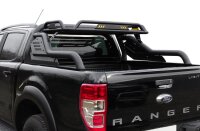 Roll bar Black Stealth 76 mm with luggage basket fitting...