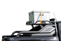 Roll bar Black Stealth 76 mm with luggage basket fitting Ford Ranger Raptor 2019-2022