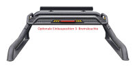 Roll bar Black Stealth 76 mm with luggage basket fitting Ford Ranger Raptor 2019-2022