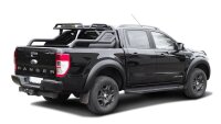 &Uuml;berrollb&uuml;gel Black Stealth 76 mm mit Gep&auml;ckkorb passend f&uuml;r Ford Ranger 2016-2022