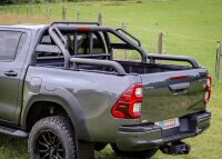 Black Hunter roll bar fitting Toyota Hilux 2016- Double Cab