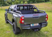 Black Hunter roll bar fitting Toyota Hilux 2016- Double Cab